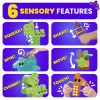 MEGA BLOKS Fisher-Price Sensory Toy Blocks Squeak N Chomp Dinos (24 Pieces) For Toddler