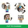 Minecraft Flippin’ Figs Figures Collection, 2-in-1 Fidget Play, 3.75-in Scale & Pixelated Design (Characters May Vary)