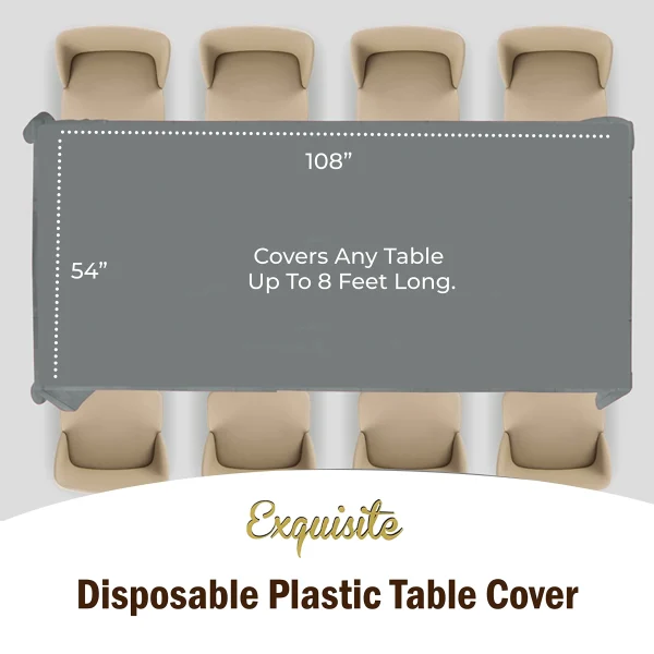 Silver Plastic Table Cover