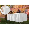 White Plastic Table Skirt