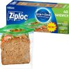 Ziploc Sandwich and Snack Bags with EasyGuide Texture, Plastic Storage Bags with Grip 'n Seal Technology, 280 Bags Total