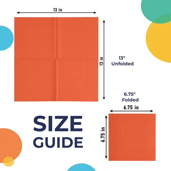 Orange Luncheon Napkins | 20 Count