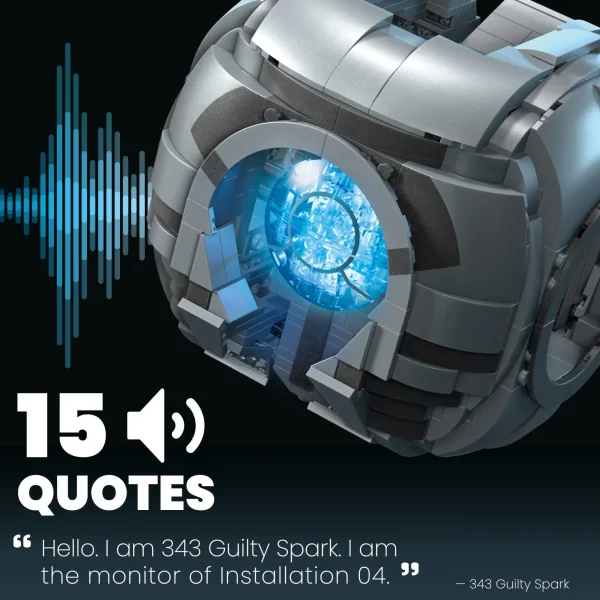 MEGA Halo 343 Guilty Spark Building Toy Kit (609 Pieces) For Collectors