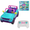 Hot Wheels Barbie RC Suv & Stickers, Battery-Powered Toy Truck, Fits 2 Barbie Dolls