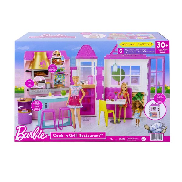 Barbie Cook ‘n Grill Restaurant Playset With More Than 30 Pieces