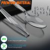 360 Count Plastic Silver Ware Heavy Duty, 120 Forks, 120 Spoons, 120 Knives, Heat Resistant & BPA Free Disposable SilverWare, Disposable Cutlery set, Premium Clear Utencils for Party Supply