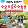 12 Oz. Red Plastic Bowls | 50 Count