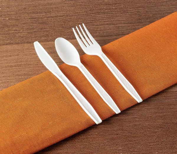 Party Bargains Disposable Cutlery set, SAPPHIRE Design, Clear Color, 360 Pieces: 180 Forks, 120 Spoons, 60 Knives