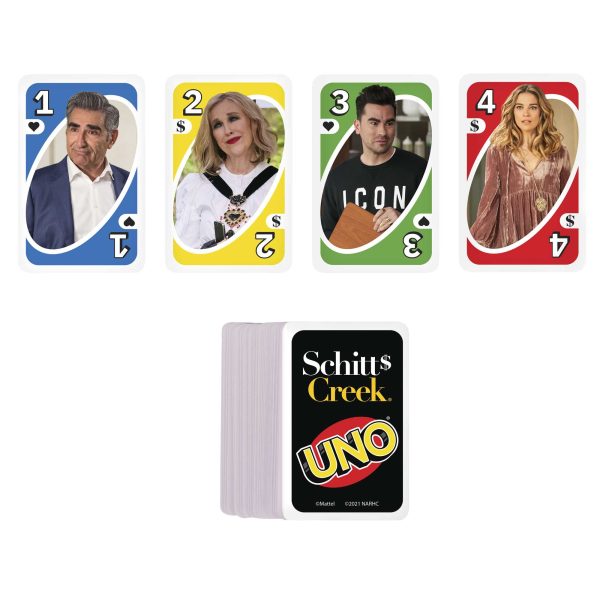 UNO Schitt's Creek Card Game For Teens & Adults For Game Night With Special Rule For 2-10 Players