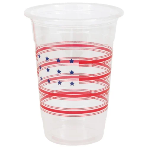 Peppy Patriotic 16 Oz. Plastic Party Cups | 8 Count