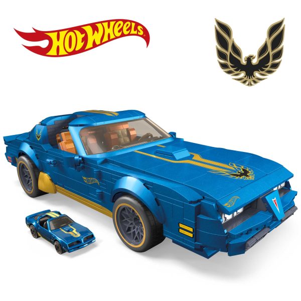 MEGA Hot Wheels '77 Pontiac Firebird (1:18 Scale) Collectible Building Set (844 Pcs)