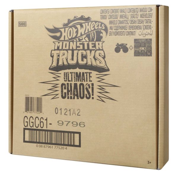 Hot Wheels Monster Trucks Assortiment 12 Véhicules Chaos Ultime
