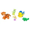 Disney Princess & Friends Set With 5 Small Dolls in Sparkling Outfits & 5 Friend Figures