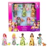Disney Princess & Friends Set With 5 Small Dolls in Sparkling Outfits & 5 Friend Figures