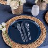 Party Bargains Disposable Cutlery set, SAPPHIRE Design, Clear Color, 360 Pieces: 180 Forks, 120 Spoons, 60 Knives