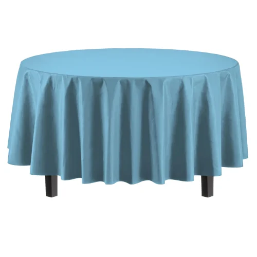 Premium Round Sky Blue Table Cover