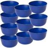 Trend Glass Look Gold Plastic Bowls | 10 Count