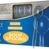 Party Bargains Disposable Cutlery set, SAPPHIRE Design, Clear Color, 360 Pieces: 180 Forks, 120 Spoons, 60 Knives