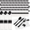 Supernal 60 Pack Pre Rolled Napkins with Gold Plastic Silverware, Premium Disposable Gold Wrapped Cutlery Set Includes: 60 Forks 60 Knives 60 Spoons 60 Napkin for Party