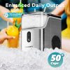 EUHOMY Pebble Counter Ice Maker Machine with 35lbs/24H Soft Ice Self-Cleaning