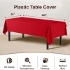 Red Plastic Table Cover