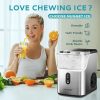 EUHOMY Pebble Counter Ice Maker Machine with 35lbs/24H Soft Ice Self-Cleaning