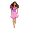 Barbie Fashionistas Doll #225, Curvy With Brown Hair, Pink Sparkly Dress, 65th Anniversary