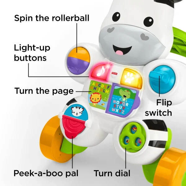 Fisher-Price Learn With Me Zebra Walker, Musical Infant Walking Toy