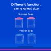 Ziploc Quart Food Storage Freezer Bags, Stay Open Design with Stand-Up Bottom, Easy to Fill, 75 Count