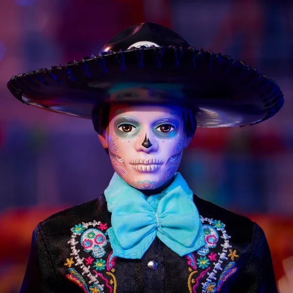 Barbie Signature Día De Muertos 2024 Collectible Ken Doll in Black Suit With Hat
