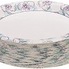 Glad Round Disposable Paper Plates 10 in, Blue Flower|Soak Proof, Cut Proof, Microwave Safe Heavy Duty Paper Plates For Parties|50 Count Bulk Paper Plates 10 Inch