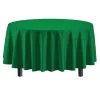 Emerald Green Round Plastic Table Cover