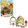 Disney Moana 2 Toys, Moana & Simea Village Home Playset, 2 Small Dolls, Friend Figure & 15 Accessories