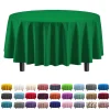 Emerald Green Round Plastic Table Cover