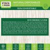 Paper Plates, 100% Compostable Heavy Duty Disposable Plate - [125-Pack] - {PFAS-Free} - {BPI Certified} - [9 Inch] Eco-Friendly, Biodegradable Bagasse Natural Brown 9" Dinner Plates - By Stack Man