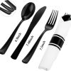 Supernal 60 Pack Pre Rolled Napkins with Gold Plastic Silverware, Premium Disposable Gold Wrapped Cutlery Set Includes: 60 Forks 60 Knives 60 Spoons 60 Napkin for Party