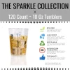 10 Oz. Silver Sparkle Plastic Tumblers | 20 Count