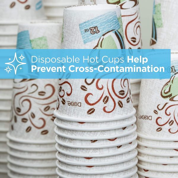 Dixie PerfecTouch 12 Oz Insulated Paper Hot Coffee Cup by GP PRO (Georgia-Pacific); Coffee Haze; 5342DX; 500 Count (25 Cups Per Sleeve; 20 Sleeves Per Case)