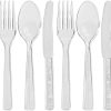 Party Dimensions Plastic 300 Count Cutlery Combo Box, Clear, Combo Box, Clear 300 Count
