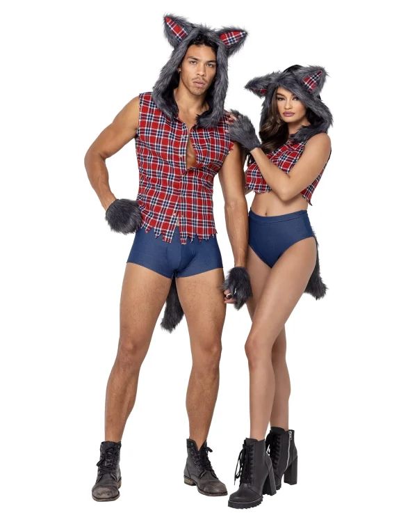 3PC Men's Full Moon Werewolf Costume