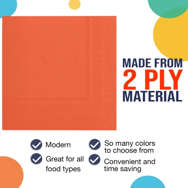 Orange Luncheon Napkins | 20 Count