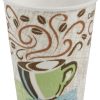 Dixie PerfecTouch 12 Oz Insulated Paper Hot Coffee Cup by GP PRO (Georgia-Pacific); Coffee Haze; 5342DX; 500 Count (25 Cups Per Sleeve; 20 Sleeves Per Case)