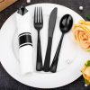 Supernal 60 Pack Pre Rolled Napkins with Gold Plastic Silverware, Premium Disposable Gold Wrapped Cutlery Set Includes: 60 Forks 60 Knives 60 Spoons 60 Napkin for Party