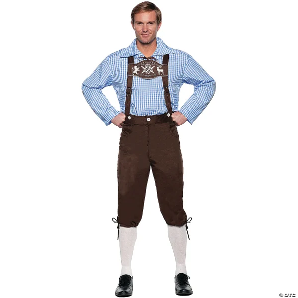 Deluxe Brown Lederhosen Adult