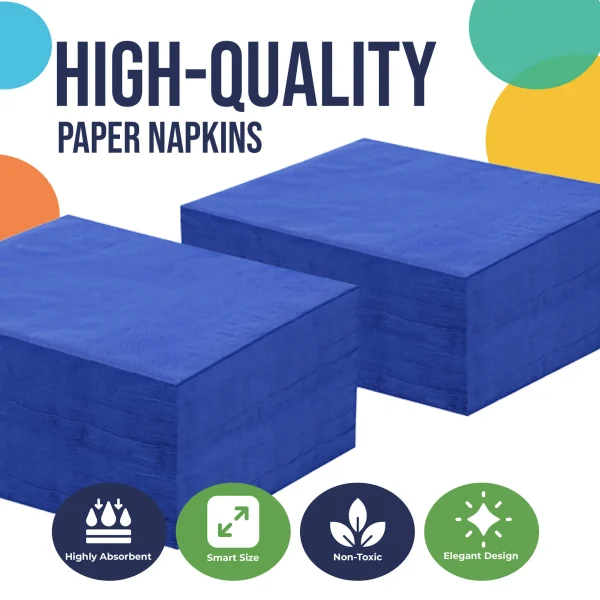 Dark Blue Luncheon Napkins | 20 Count
