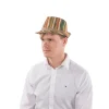 Vibrant Green Rainbow Fedora