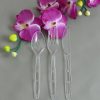 Party Bargains Disposable Cutlery set, SAPPHIRE Design, Clear Color, 360 Pieces: 180 Forks, 120 Spoons, 60 Knives