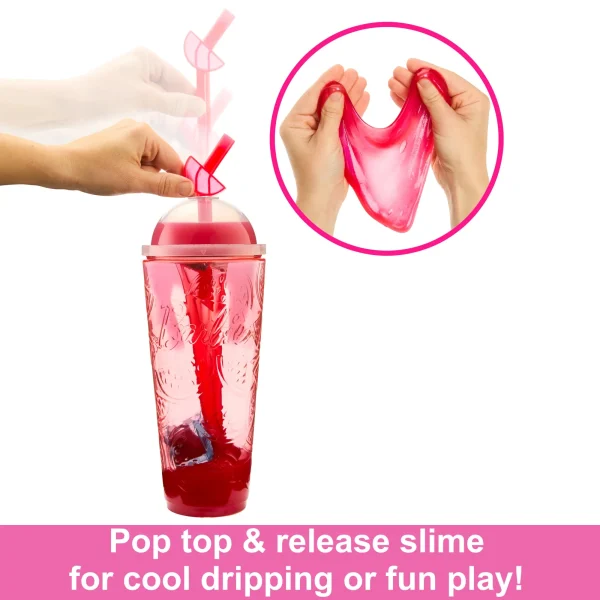 Barbie Pop Reveal Fruit Series Watermelon Crush Doll, 8 Surprises Include Pet, Slime, Scent & Color Change