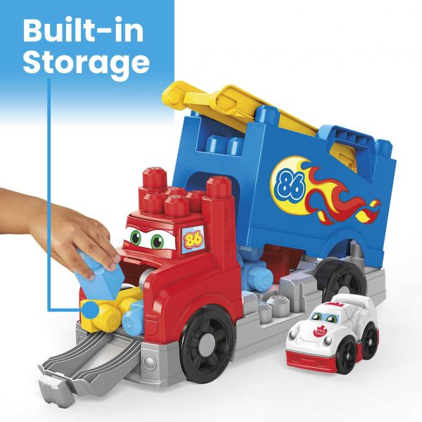 MEGA BLOKS Build & Race Rig Fisher-Price Toy Blocks With Sounds (16 Pieces) For Toddler