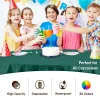 Dark Green Round Plastic Table Cover